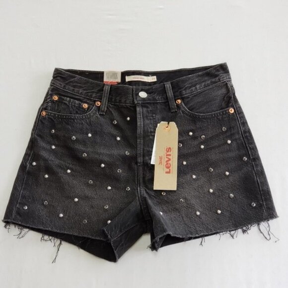 Levi’s High Rise Crystal and studs Wedgie shorts - Picture 1 of 5